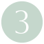 Numero 3 vazado em fundo circular verde
